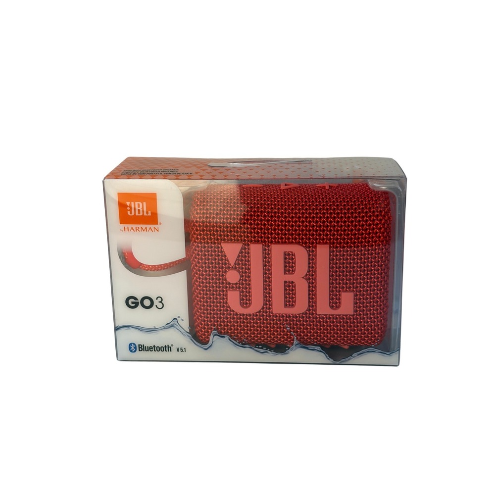 JBL Go 3 Portable Bluetooth Speaker Waterproof Dustproof Red New in Box